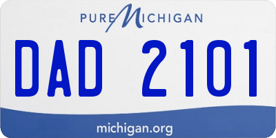 MI license plate DAD2101