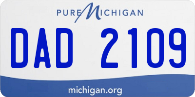 MI license plate DAD2109