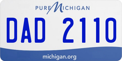 MI license plate DAD2110