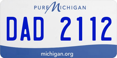 MI license plate DAD2112