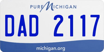 MI license plate DAD2117