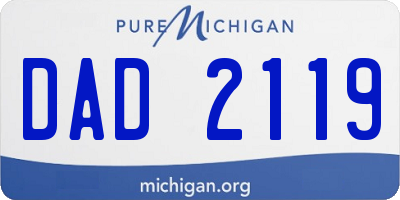 MI license plate DAD2119