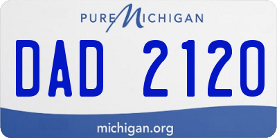 MI license plate DAD2120