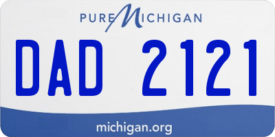 MI license plate DAD2121