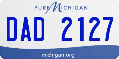 MI license plate DAD2127