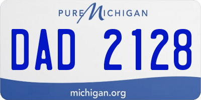 MI license plate DAD2128