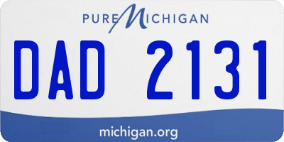 MI license plate DAD2131