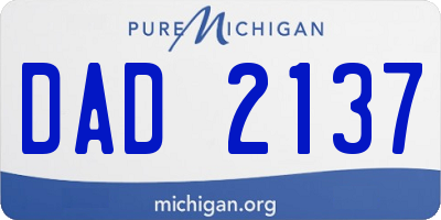 MI license plate DAD2137