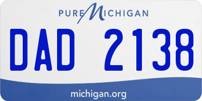 MI license plate DAD2138