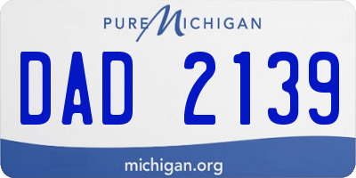 MI license plate DAD2139