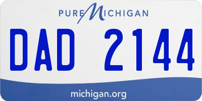 MI license plate DAD2144