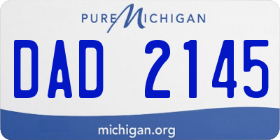 MI license plate DAD2145