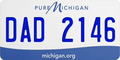 MI license plate DAD2146