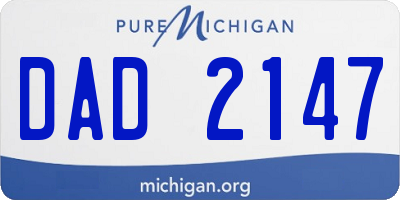 MI license plate DAD2147