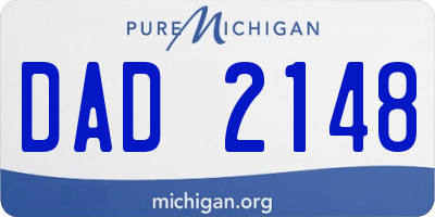 MI license plate DAD2148