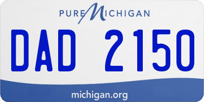 MI license plate DAD2150