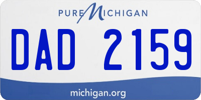 MI license plate DAD2159