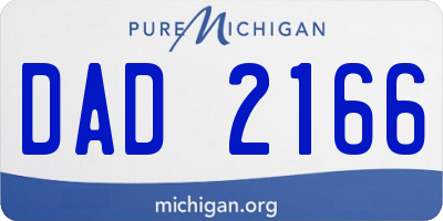 MI license plate DAD2166