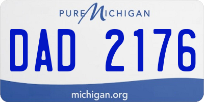 MI license plate DAD2176