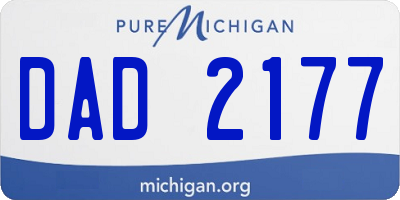 MI license plate DAD2177