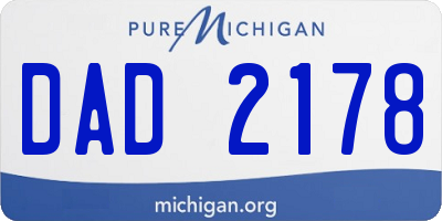 MI license plate DAD2178