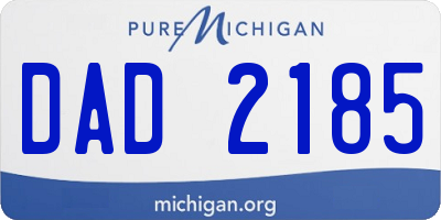 MI license plate DAD2185