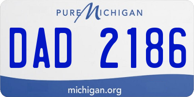 MI license plate DAD2186