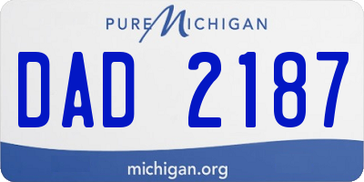 MI license plate DAD2187
