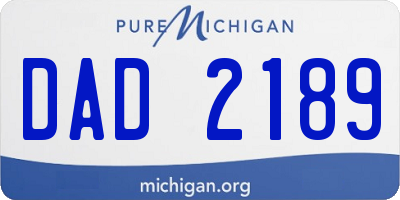 MI license plate DAD2189