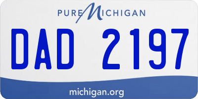 MI license plate DAD2197