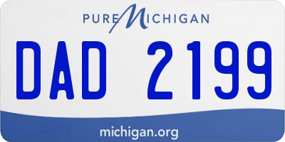 MI license plate DAD2199
