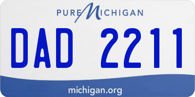 MI license plate DAD2211