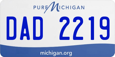 MI license plate DAD2219