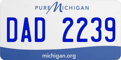 MI license plate DAD2239