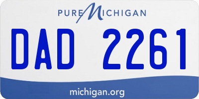 MI license plate DAD2261