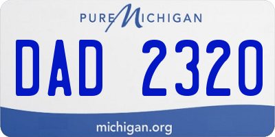 MI license plate DAD2320