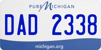 MI license plate DAD2338