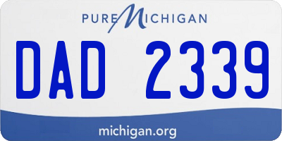 MI license plate DAD2339