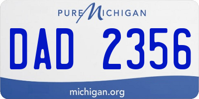 MI license plate DAD2356