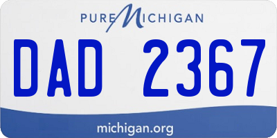 MI license plate DAD2367