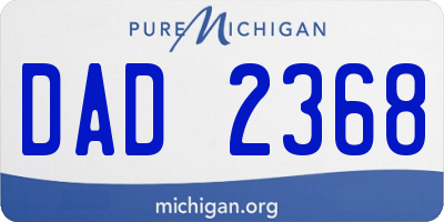 MI license plate DAD2368