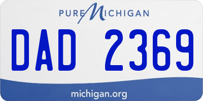 MI license plate DAD2369