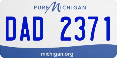 MI license plate DAD2371