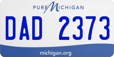 MI license plate DAD2373