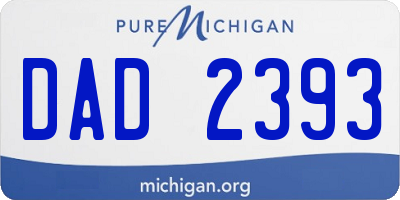 MI license plate DAD2393