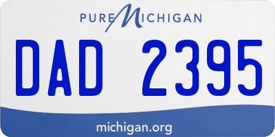 MI license plate DAD2395