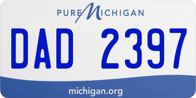 MI license plate DAD2397