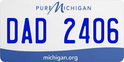 MI license plate DAD2406