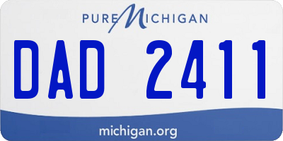MI license plate DAD2411