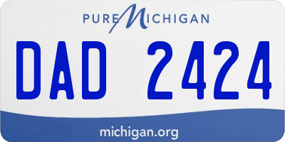 MI license plate DAD2424
